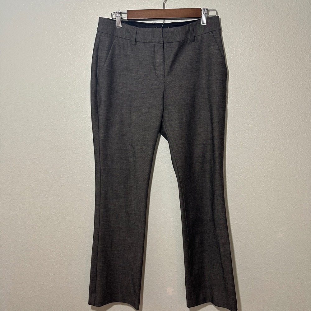 Express Womens Charcoal Gray Heathered Stretch Dress Pants Mid Rise Sze 8